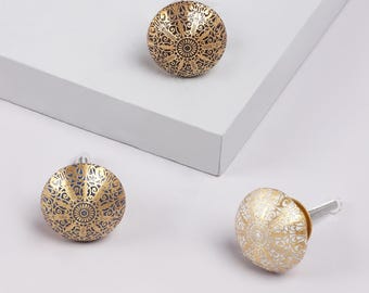 G Decor Golden Brass Monarchy Drawer Door Knob