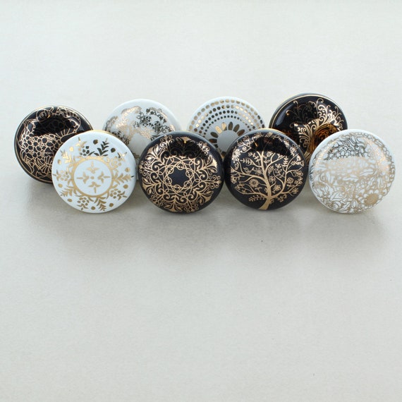 Céramique Poignées de porte shabby chic tons pastel Armoire Boutons Tiroir Cuisine Boutons