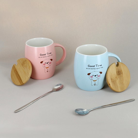 Mug Kawaii Mug Ceramic Coffee mug with lid Tea cup with lid Cat Cup Unique  novelty cup aesthetic gift for animal lovers ceramic cup lid set