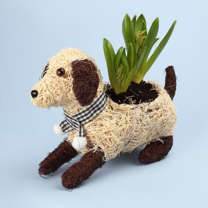G Decor Sweet Sitting Fibre Dog Planter