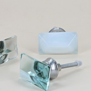 G Decor Javier Misty Crystal Mirror Glass Pull Knob