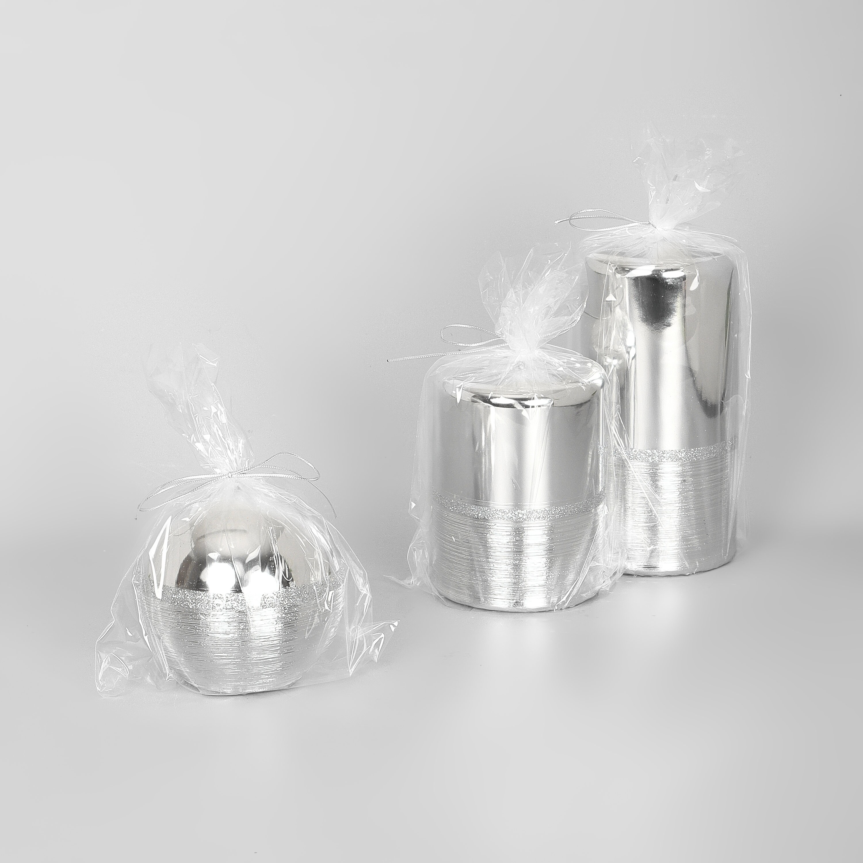 Candle Pot with Silver Diamond Lid Glass Jar Decoration Home Decor Ornament  Gift