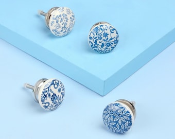 G Decor Royal Blue Handcrafted Ceramic Cupboard Knob and Drawer Handle