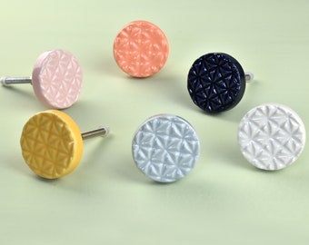 G Decor Divertido Handpainted Ceramic Door Knob In Pastel Collection