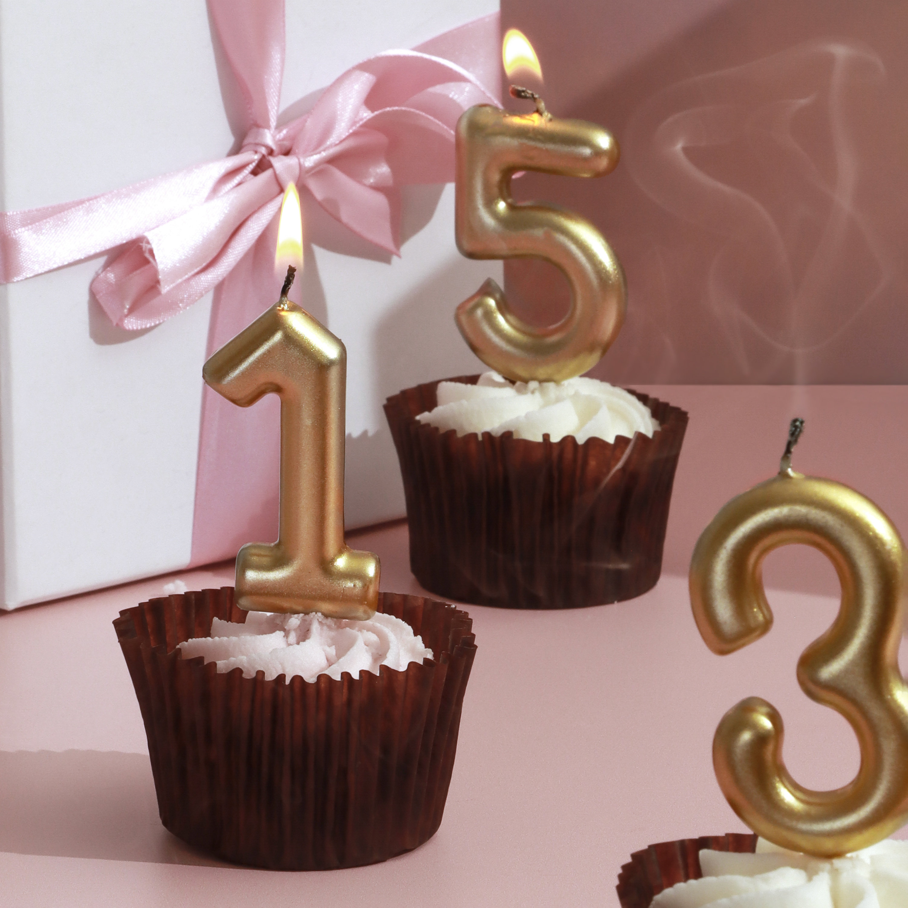 32 Candeline Numeriche Oro Per Torta – Numeri 0-9, Altezza 4,6 Cm, In Cera Ecologica, Per Compleanni E Anniversari - 3