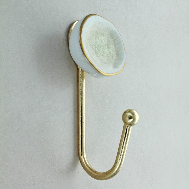 Rhodes Crackle Glaze Ceramic Wall Hooks by G Decor Etsy