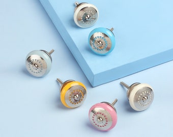 G Decor Zilveren Appliqué I Keramische Deurknoppen Kast Lade Deurgrepen