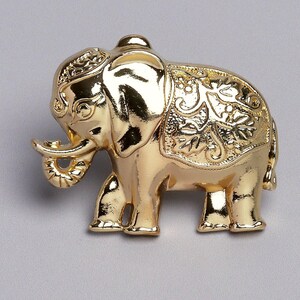 G Decor Lucky Elephant Gold Treasure Door Knob