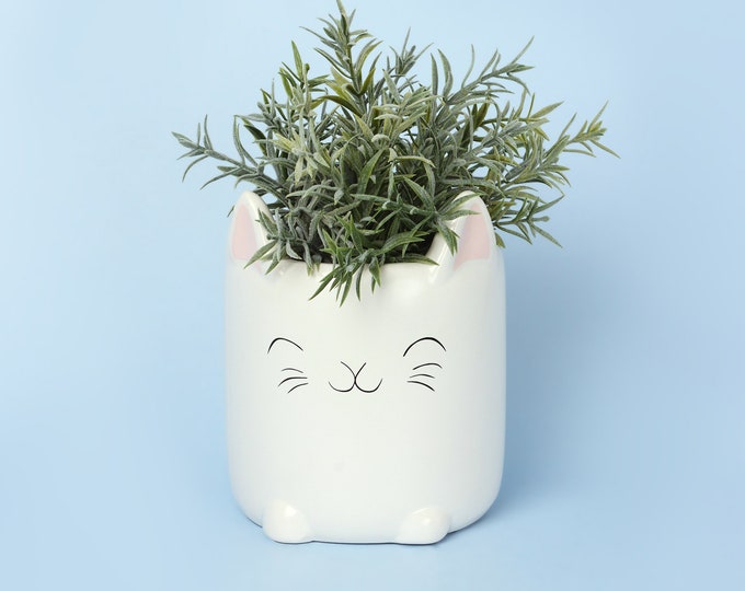 G Decor Cat Ceramic Planter