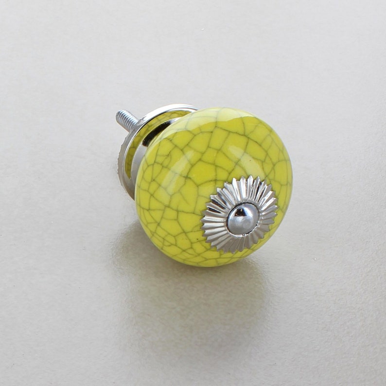 G Decor Crackle Ceramic Door Knobs Cupboard Pull Handles Etsy UK