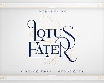 Lotus Eater - Vintage Font + Extras