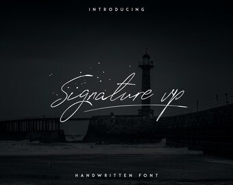 Signature vp - Handwritten font