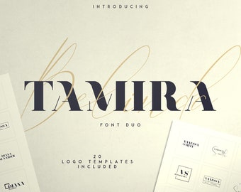 Belinda Tamira - Font duo + 20 Logos