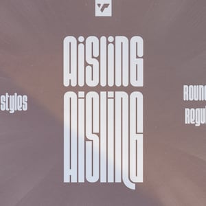 Aisling Creative Display Typeface – Long Futuristic Fonts Pair (6 Styles) with Ligatures, Alternates & Multilingual Support; Branding