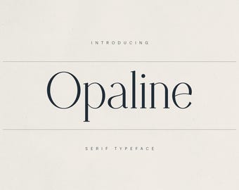 Fuente serif moderna y elegante Opaline: tipografía refinada de alto contraste con 5 grosores, cursiva auténtica y compatibilidad multilingüe; marca de lujo.