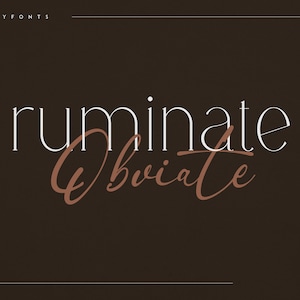 Ruminate & Obviate - modern font duo