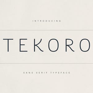 Tekoro Sans Serif Typeface – Sleek Minimalist Font with Rounded Terminals, Geometric Precision, Perfect for Modern Branding and Editorial