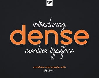 Dense creative typeface - 59 fonts