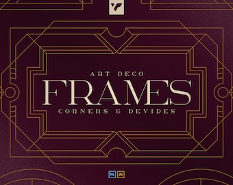 Art Deco-ramar, hörn, avdelare