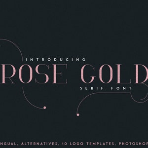 RoseGold Serif font + 10 Logos