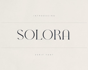 Solora Elegant Serif Font - Moderne kontrastreiche Schrift