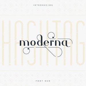 Hashtag Moderna duo font Extra image 1