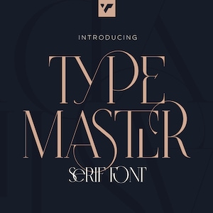 Type Master Ligature Serif Font – Sophisticated Typeface with 100+ Ligatures, Alternates & 87-Language Support; Branding Magic