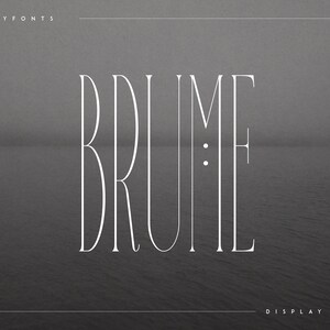 Brume - super long display font