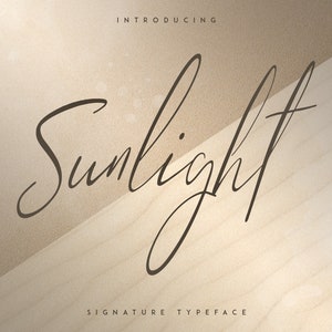Sunlight Signature Typeface – Handwritten Clean Script with 3 Styles, Multilingual Support, Perfect for Branding, Packaging, Magazine Header