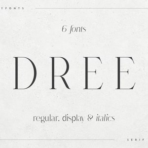 Tipo de letra Dree serif - 6 fuentes