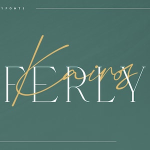 Ferly Kairos Font Duo Luxury Serif and Fragile Script with Multilingual Support, Perfect for Branding Homeware Packaging Magazine Overlays