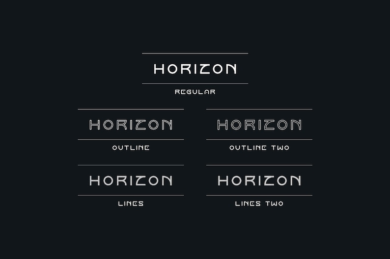 Horizon font family image 2