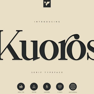 Tipografía Kuoros Serif - 5 pesos