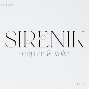 Sirenik - elegante tipo de letra serif