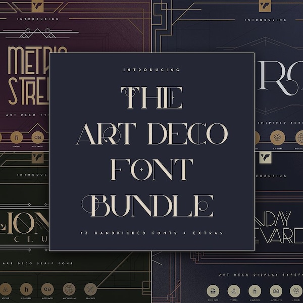 The Art Deco Font Bundle