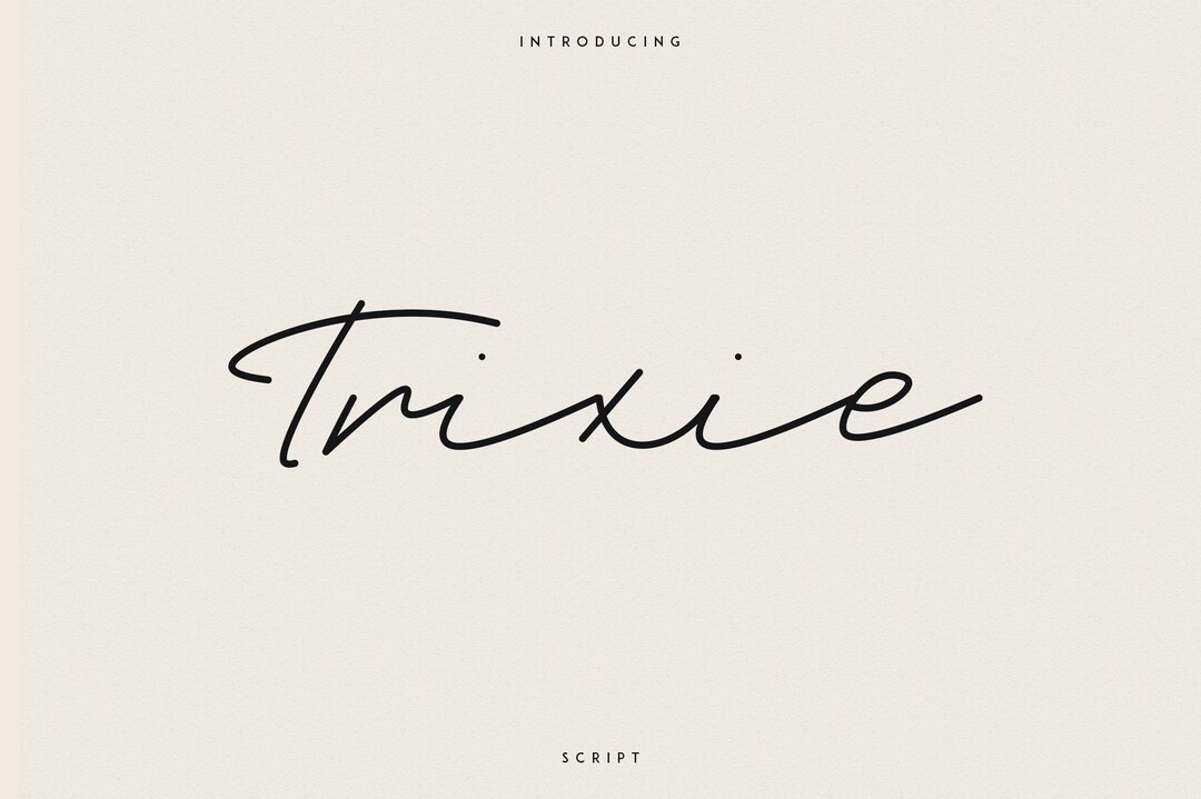 Trixie Script - 3 Weights - Etsy