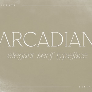 Arcadian - elegante tipo de letra serif