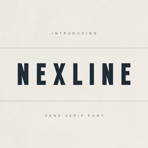 Nexline Bold Sans Serif Font – Clean Geometric Block Typeface with Multilingual Support & Stylish Alternates; Ideal for Logos, Headlines