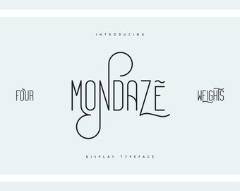 Mondaze Typeface - 4 Weights