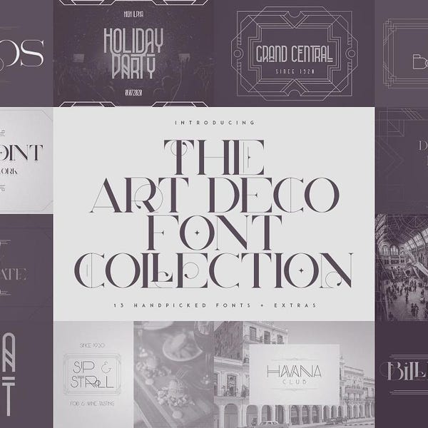 Deco Font - Etsy