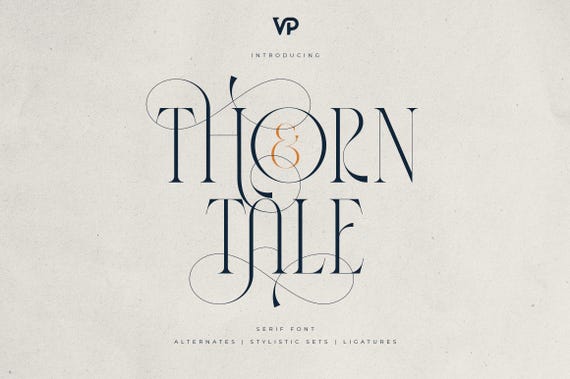 Thorn & Tale Serif Font – Elegant Typeface with Alternates and Ligatures