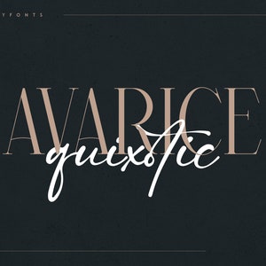 Avarice & Quixotic - modern font duo