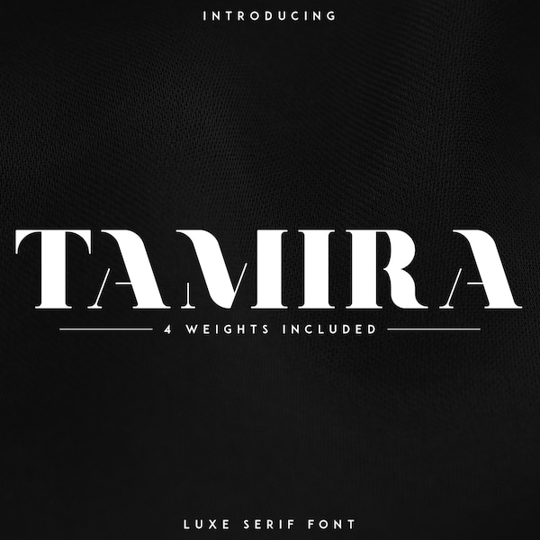 Tamira - Luxe serifenlosen Schrift