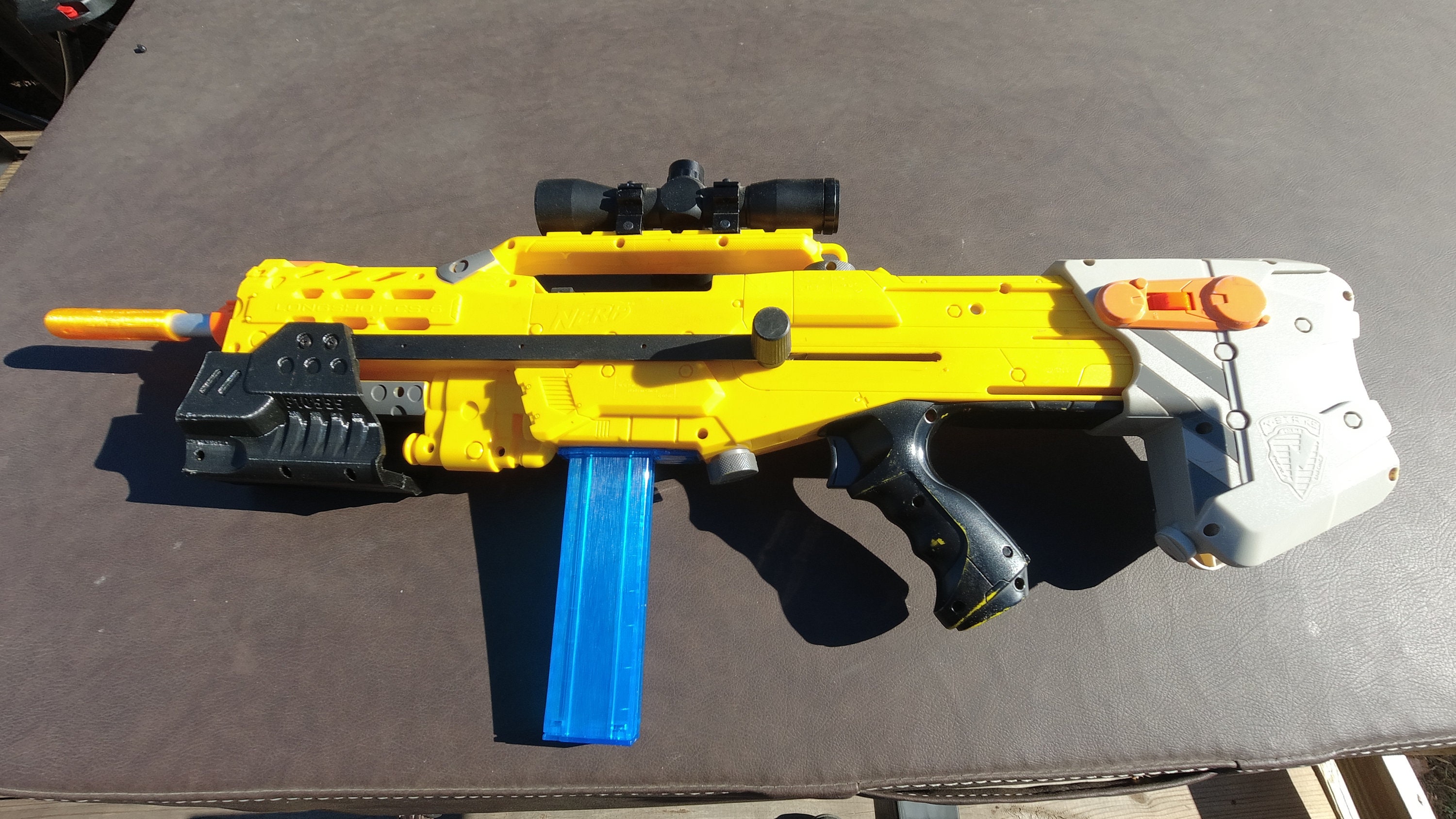 Nerf Longshot CS-6 Tactical Sniper Scope Longstrike Blue w/ Yellow