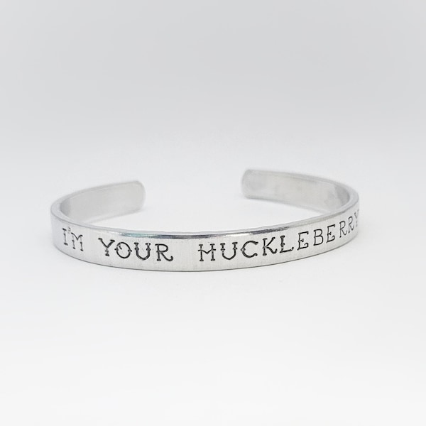 I'm Your Huckleberry cuff bracelet, Doc Holliday, Tombstone, hand stamped bracelet, western jewelry