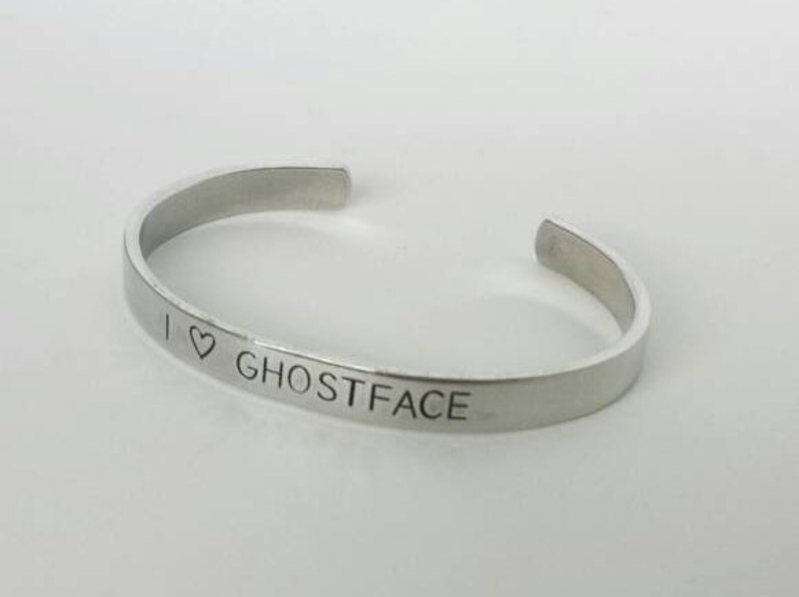 Ghostface Scream Jewelry Handstamped Bracelet Halloween Etsy