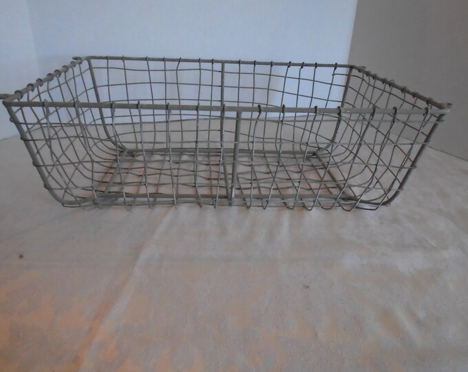 Wire Basket Vintage Wire Basket Old Wire Basket Sturdy Wire Etsy