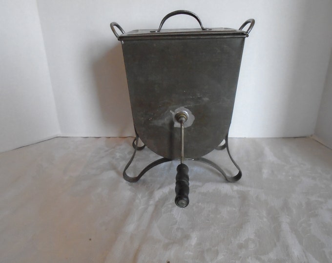 Antique Butter Churn Metal Butter Churn Primitive Butter Etsy