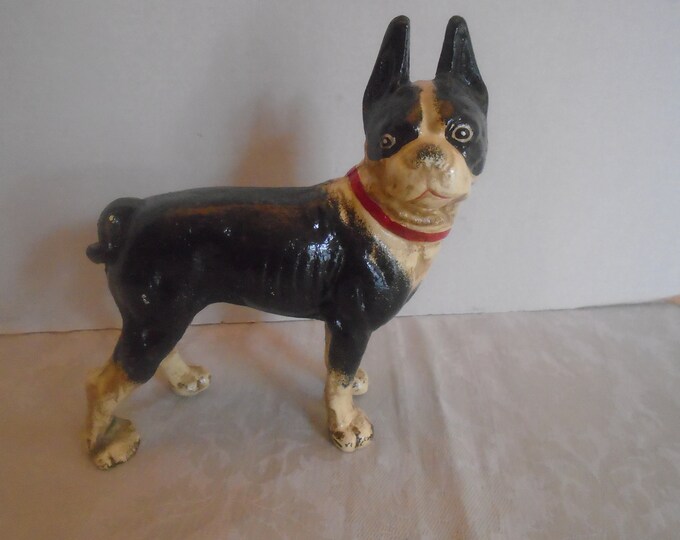 Boston Terrier Door Stop Cast Iron Boston Cast Iron Dog Etsy