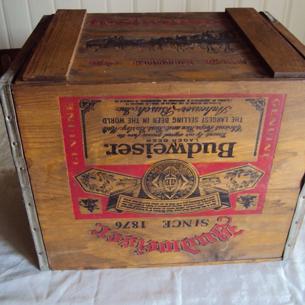 Beer Box, Wood Beer Box, Beer Crate, Wood Beer Crate, Antique Beer Box, Wood Beer Case, Man Cave, Bud Beer Box, Old Beer Box, Old Beer Case